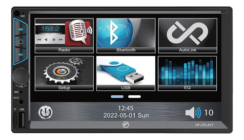 Estéreo Para Auto Pantalla 7pulgadas Bluetooth Mp3 Usb Sd Color Negro