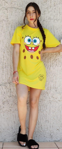 Pijama De Bob Esponja Para Dama Vestido Cómodo Y Fresco | Envío gratis Pijama De Bob Esponja Para Dama Vestido Cómodo Y Fresco | Envío gratis