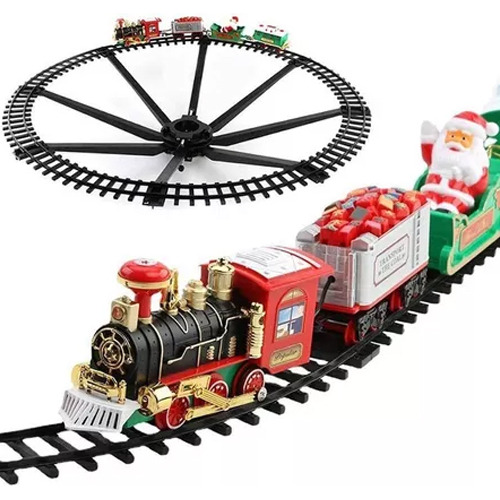 Un Tren Eléctrico Puede Colgar El Árbol De Navidad Con 3 Luc