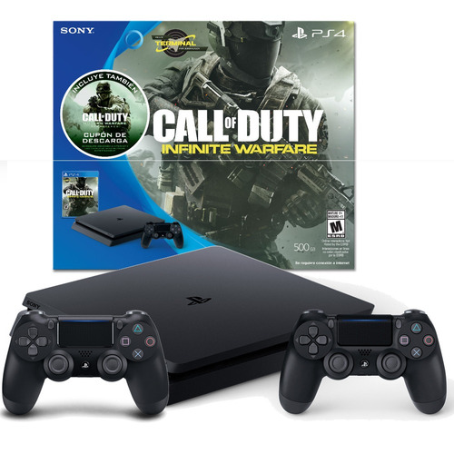 Ps4 Playstation 4 Slim 500gb 2 Joysticks Call Of Duty Mexx