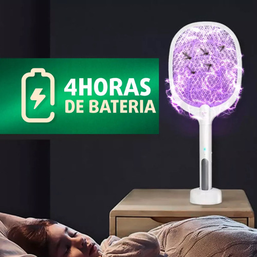 Raquete Elétrica De Matar Mosquito Com Armadilha De Led