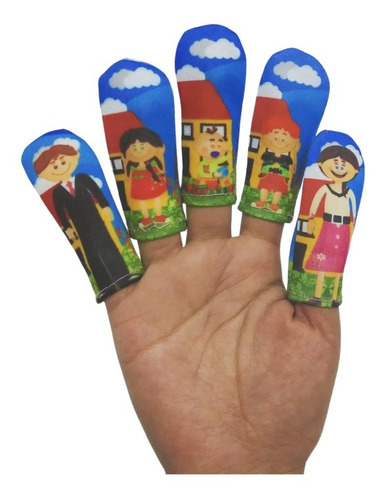 Imagen 3 de 3 de Mini Titeres X 5 Dedo Modelos Familia Dramatizacion Educando