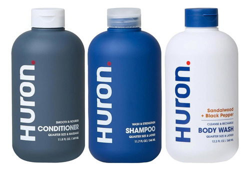 Huron Shower Kit - Champú, Acondicionador Y Gel De Baño Para