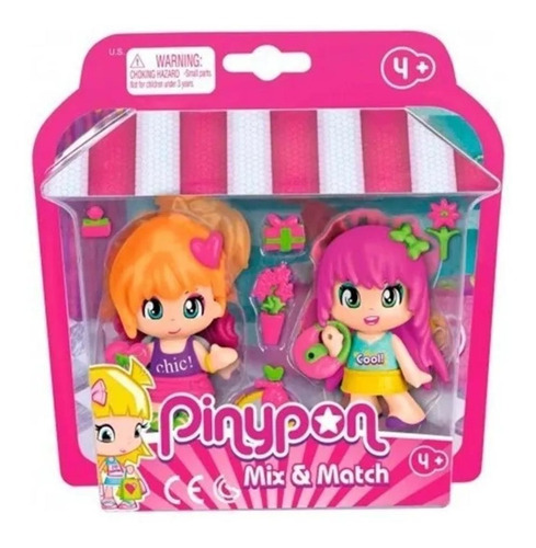 Pinypon Muñecas X 2 Amigas De Shopping Mix Match Original