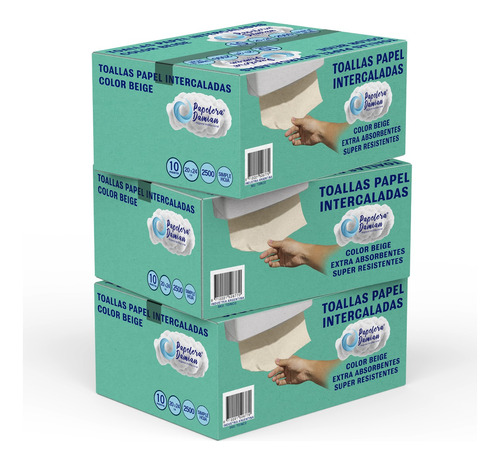 Toallas Papel Intercaladas Beige Tissue 7500u Papeleradamian