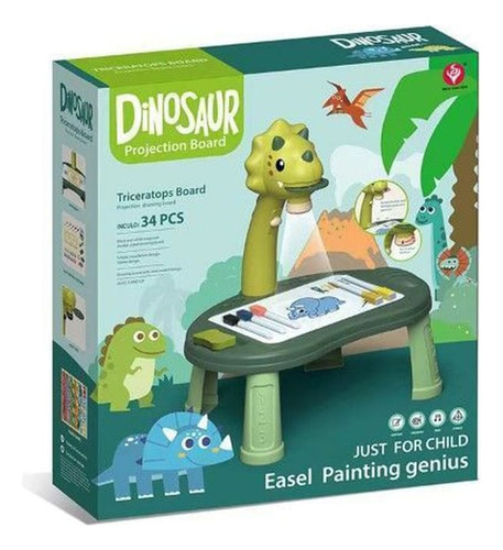Mesa Pizarra De Dibujo Didactica De Dinosaurio Para Niños