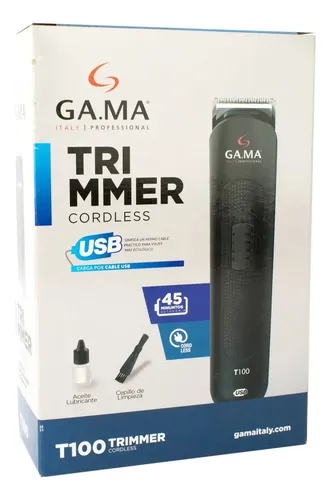 Trimer Inalambrico Corta Barba Gama T100 Usb Recargable Color Negro