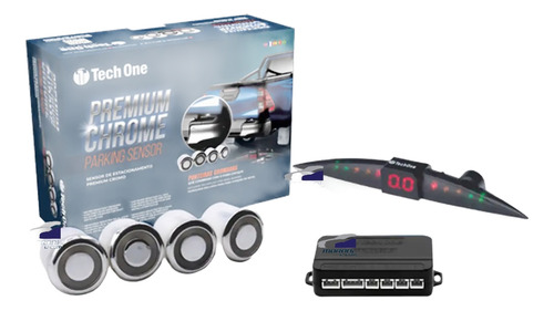 Sensor De Ré Estacionamento Para-choque Cromado 22mm
