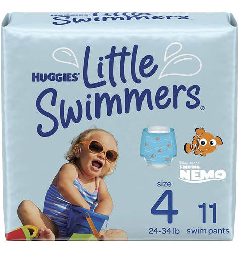 Pañales Para Nadar Nemo Huggies Little Swimmers 11p 4años