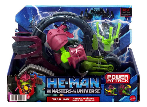 Mattel He Man Masters Universe Trap Jaw Cycle Power Attack