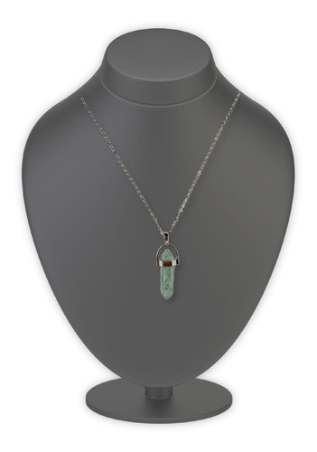 Imagen 3 de 3 de Collar De Fluorita Verde 100% Natural Péndulo