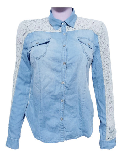 Blusa Chaqueta Jacket Estilo Jean Mujer Talla M Iris Basic