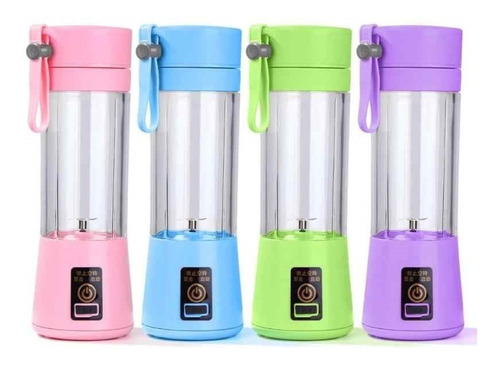 Mini Licuadora Portatill Recargable Usb 380ml Azul
