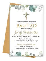 Comprar Invitación Digital Imprimible Para Bautizo Digital Niño