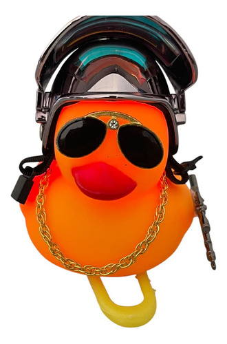 Pato Amarillo Casco Black Cromado Diseño PATO BUCHON