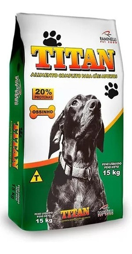 Ração Titan Cães Adultos 15kg Bom E Barato Dog Carne 20% Pro