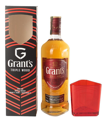 Whisky Grants Triple Wood X700ml + Vaso - mL a $79