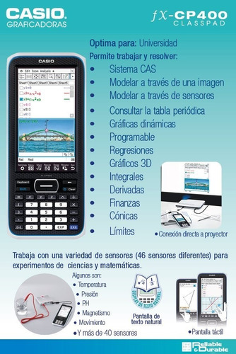 Imagen 5 de 9 de Graficadora Casio Classpad Ii Fx-cp-400 Negro +2900 Touch