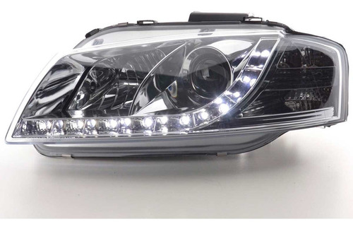 Imagem 2 de 5 de Farol Sonar Retrofit Led Audi A3 2006 2007 2008 Cromado
