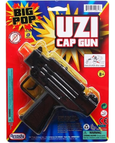 Pistola De Juguete Big Pop Uzi Cap Gun