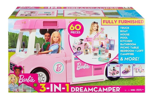 Camper 3 En 1 Barbie Set De Juego Mattel Sku 5225