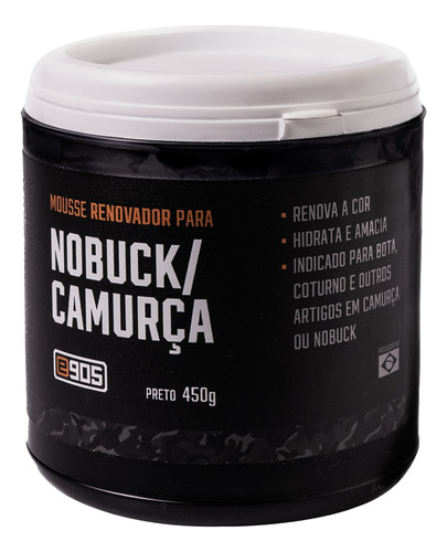 450g Creme Mousse Renovador Para Bota Nobuck E Camurça E905