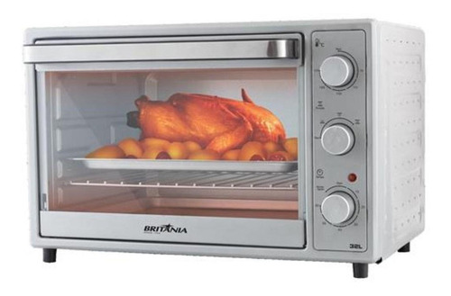 Forno Elétrico 32l Silver Britânia Cinza 220v Novo Barato