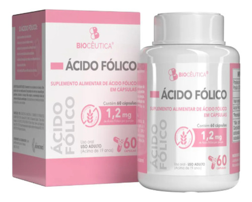 Ácido Fólico Vitamina B9 Recupere A Cor Do Cabelo 60 Cáps