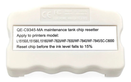 Reseteador Caja De Mantenimiento Epson C9345 L8160 Con Chip