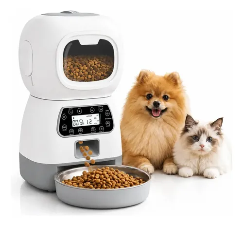 Alimentador Comedouro Automático Cães Gatos Pet Programável Cor B...