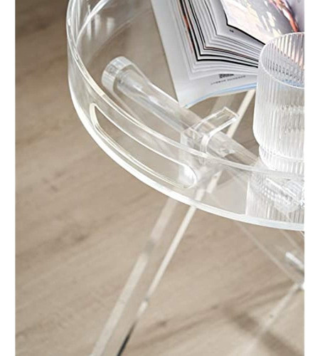 Mesa Plegable Pequeña De Acrílico Transparente Artmaze, Mesa