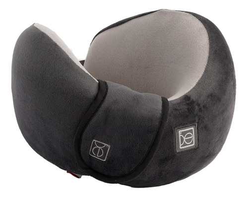 Almohada De Viaje Cloe Ergonómica Con Antifaz Color Gris