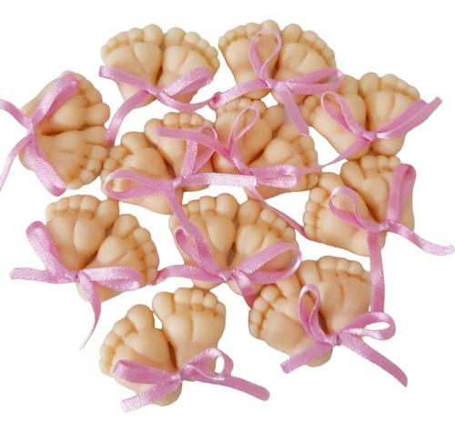 Aplique Piecitos Nena En Porcelana Fría