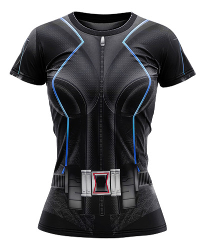 Playera Sublimada Black Widow Traje