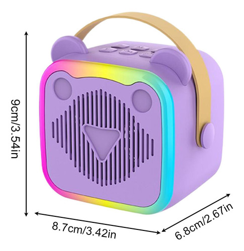 Máquina De Karaoke Mini Con 2 Micrófonos Inalámbricos