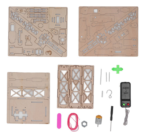 Modelo De Grúa De Madera, Control Remoto De Madera Compuesta