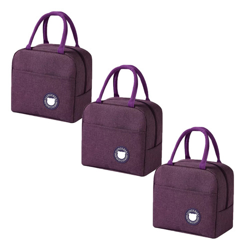 Bolsa Térmica Marmita Escolar Lancheira Termica Portátil 3pc