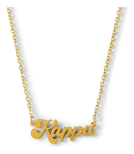 Sorority Shop Collar Gamma  Fuente Retro Con Chapado En Oro