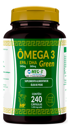 Omega 3 1000mg Green Hf Suplements 240 Caps