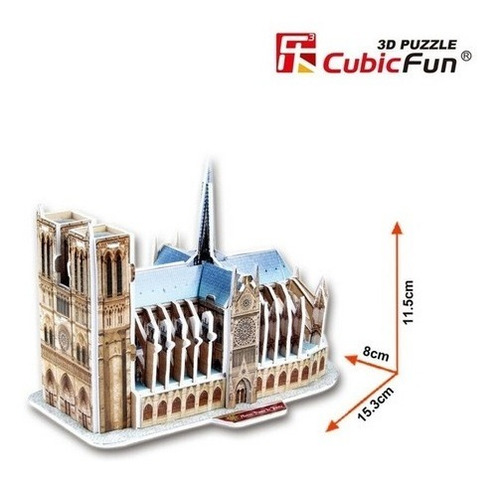 Puzzle 3d Notre Dame De Paris 39 Pcs - Cubicfun