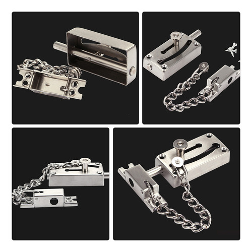 Cerradura Antirrobo Con Cadena Con Cerrojo De Puerta