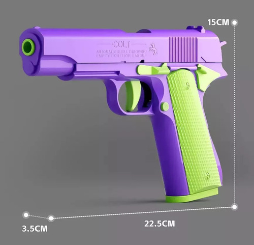 Pistola Colt 1911 Fidget Antistress Carrot 3d