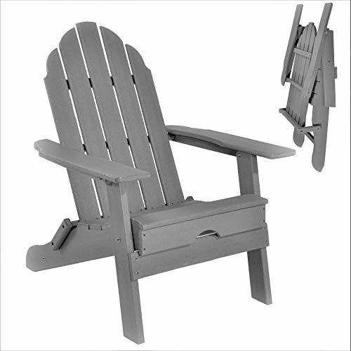 Silla Plegable De Plástico Adirondack De Resinteak | Tamaño 