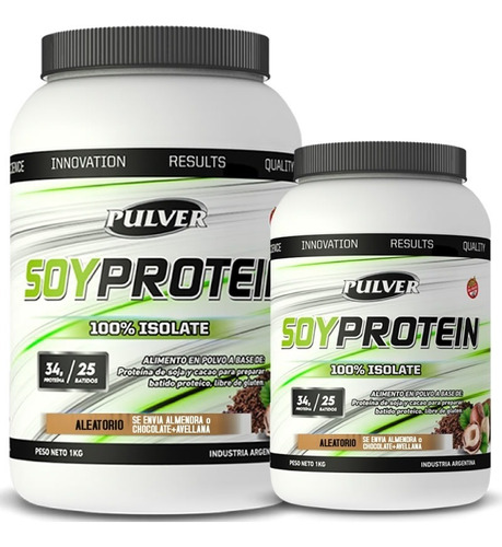 2 Soy Protein 1 Kg Pulver S/ Tacc Proteína Soja S/ Azucar