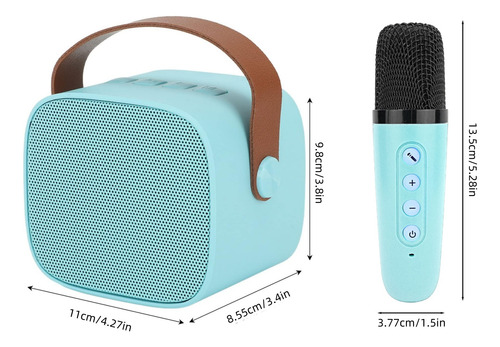 Mini Altavoz Bluetooth Para Karaoke Con Micrófono-efecto Luz