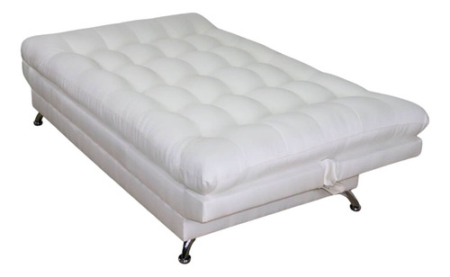 Sofá Cama Moderno Futón Matrimonial 3 Posiciones Lino Gris