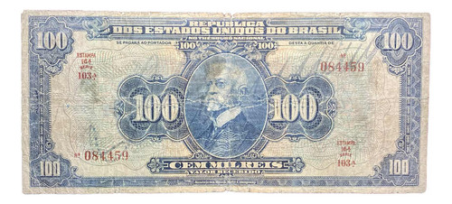 Billete 100000 Reís Brasil 1925 Pick 70d Firmado A Mano Raro