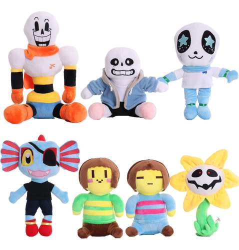 7pcs Undertale Papyrus Sans Peluche Muñeca Cumpleaño Regalo