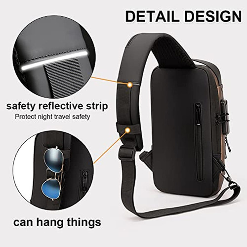 Bolsa Deportiva Antirrobo For Hombre Con Carga Usb