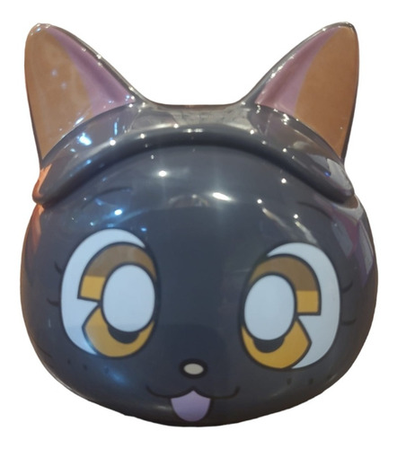 Taza Mug Luna 3d Sailor Moon Gato Negro Con Tapa